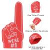 PATIKIL Mini Foam Fingers 5.1 Inch, 12 Pack We're #1 Cheerleading Foam Finger for Sports Fan Events Games Party Favors, Blue, Yellow, Green, Red, Back, Pink view 3