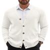 COOFANDY Men's Cardigan Sweater Long Sleeve Casual V Neck Button Down Knitted Sweater with Pockets Ivory view 1