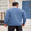COOFANDY Men's Cardigan Sweater Long Sleeve Casual V Neck Button Down Knitted Sweater with Pockets Blue view 4