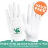 VEASAERS Golf Gloves Men Value 10 Pack Left Hand for Right Handed Golfer, Mens Glove with Gift Box All Weather Grip Soft Breathable (10Pack White, Small(Worn On Left Hand)) view 2