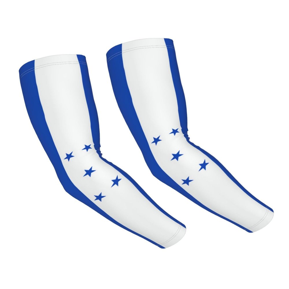 LVGOOKI Cute Honduras Flag Flat Arm Sleeves Sports Sun Cooling Arm Sleeve for Women Men Cycling, Hiking