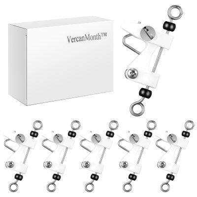 VercanMonth 6 Pcs Outrigger Release Clips Downrigger Release Clips with Adjustable Tension Planer Board Clips Downrigger Fishing Kite for Trolling Offshore Fishing Accessories (Black)