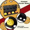 TOPOWN Pickleball Paddle & Ball Rack - Heavy-Duty Steel, Holds 4 Paddles & 4 Balls, Fence & Wall Mount view 3