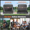 Suteck 2 pcs Dual-Sided Heated Stadium Seats for Bleachers with Back Support, 21" Portable Heated Bleacher Seat with Backrest, 3 Heat Levels, 5 Pockets  Ideal for Outdoor Stadiums and Events - Black view 4