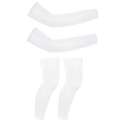 GREUS Kids Sun Protection Cooling Arm & Leg Sleeves Set, Ice Silk Arm Guards Leg Covers for Boys Girls Cycling, Outdoor Sports