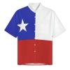 Adugen Origei Hawaiian Shirt Chile Flag 90s Button Up Shirts for Men Casual Short Sleeve Shirt Retro S view 3
