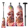 Z&J SPORT Adjustable Dragon Boat Paddle, IDBF Approved Carbon Fiber Paddle, Dragon Graphic Paddle with Adjuster for Dragon Boat Race with Adjustable T Handle (LON14)