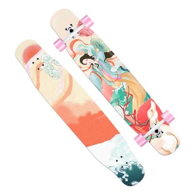 46 Inch Long Boards Skateboard for Beginners, Pro Longboard Complete Skateboard Cruiser for Adults/Kids/Girls/Boys, Dancing Longboards Skateboard for Extreme Sports(Color:H)