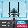HOYOC Basketball Hoop Outdoor, Portable Height Adjustable 7.5 to 10ft Basketball Hoop Goal System with Impact Resistant PC Backboard and Wheels & 44" Backboard for Kids Teens Adults,Blue view 2