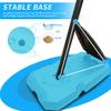 HOYOC Basketball Hoop Outdoor, Portable Height Adjustable 7.5 to 10ft Basketball Hoop Goal System with Impact Resistant PC Backboard and Wheels & 44" Backboard for Kids Teens Adults,Blue view 3