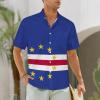 Adugen Origei Hawaiian Shirt Cape Verde Flag 90s Button Up Shirts for Men Casual Short Sleeve Shirt Retro S view 2