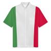 Adugen Origei Hawaiian Shirt Italian Flag 90s Button Up Shirts for Men Casual Short Sleeve Shirt Retro 3XL view 3