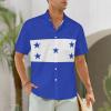 Adugen Origei Hawaiian Shirt Honduras Flag Short Sleeve Shirts Men Print Short Sleeve Shirts Men Plus Size 3XL view 2