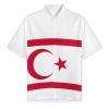 Adugen Origei Hawaiian Shirt Turkish Repubic of Northern Cyprus Flag 90s Button Up Shirts for Men Casual Short Sleeve Shirt Retro L view 3