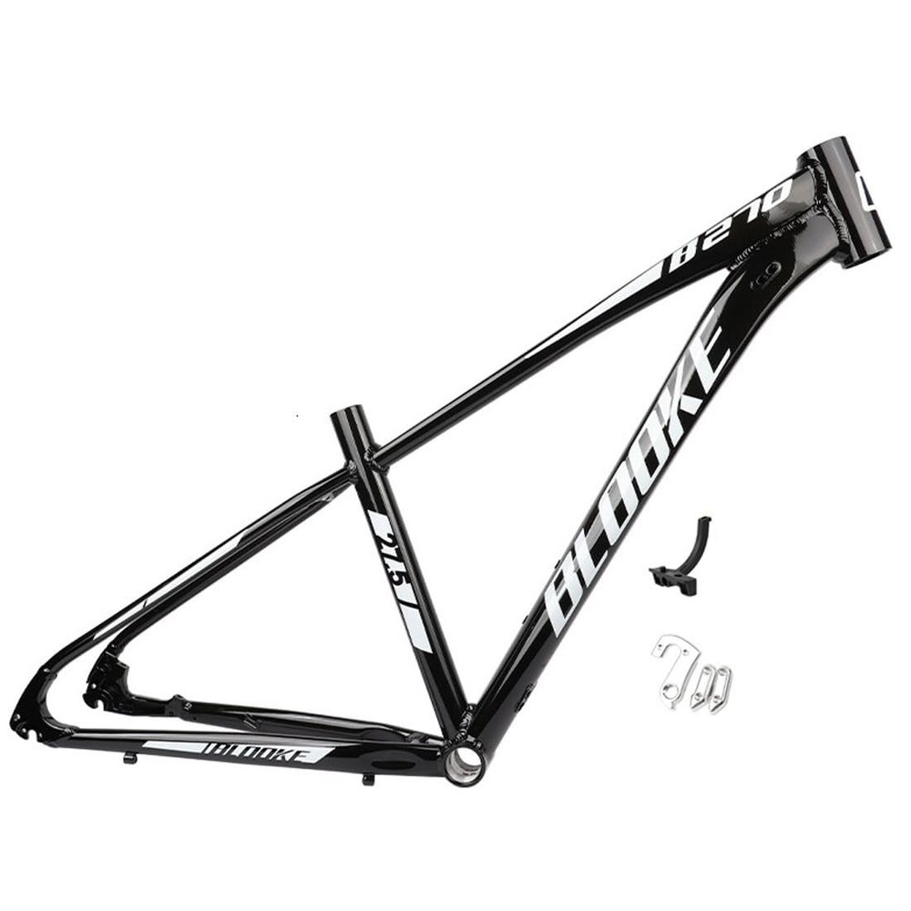 HIMALO Mountain Bike Frame 27.5er Hardtail Bike Frame XC/AM 14.5''/16''/18'' Disc Brake Aluminum Alloy Rigid Frame QR 135mm Routing Internal(Color:Black,Size:27.5x16'')
