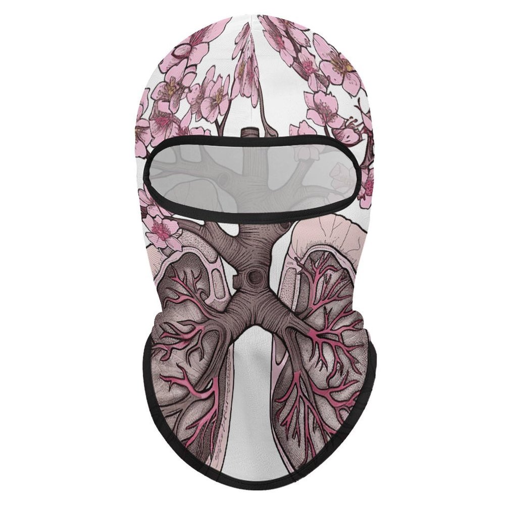 DJUETRUI Balaclava Face Mask for Men Women Tree with Flowers Full Mask for Outdoor Sport Cycling Fishing Cap, 1