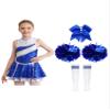 Hularka Kids Girls Cheer Leader Costume Cheerleading Outfits Sequins Dance Dress with Pom Poms Headwear Socks A Blue 13-14 Years view 1