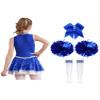Hularka Kids Girls Cheer Leader Costume Cheerleading Outfits Sequins Dance Dress with Pom Poms Headwear Socks A Blue 13-14 Years view 2