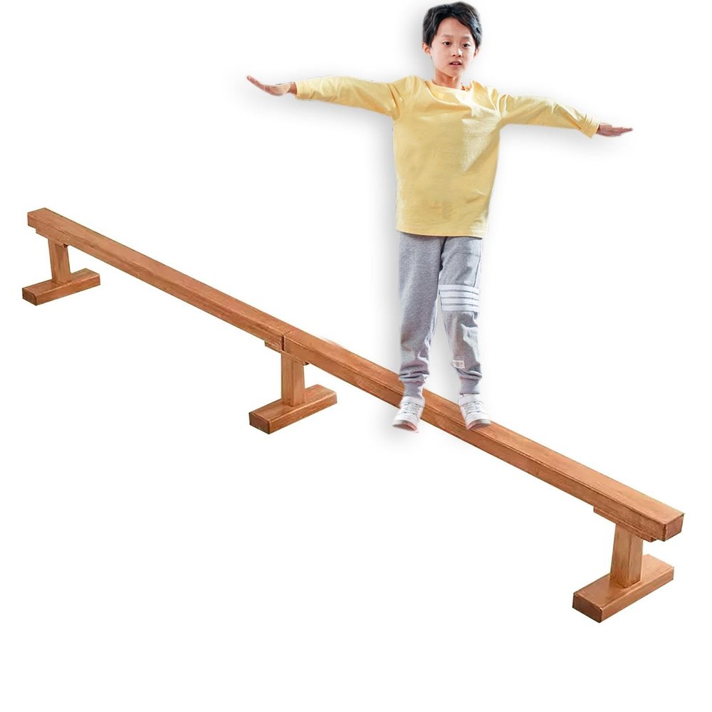 YXXSDP Wooden Balance Beams for Kids/Gymnastics at Home, Extra-Firm 59 79 118 Inch Long Floor Walking Beams, Anti-Skid Gymnastics Equipment, Load 198lbs(Size:300cm(118.1in) long/8cm(3.1in) Width)