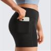 CRZ YOGA Girls Butterluxe Athletic Biker Shorts with Pockets - Dance Yoga Casual High Waist Kids Teen Summer Black X-Large view 4