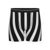 ZLYYXY Men'S Long Leg Boxers Brief Novelty Underwear Comfort Fit Moisture Wicking Breathable Black & White Stripe