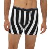 ZLYYXY Men'S Long Leg Boxers Brief Novelty Underwear Comfort Fit Moisture Wicking Breathable Black & White Stripe view 2