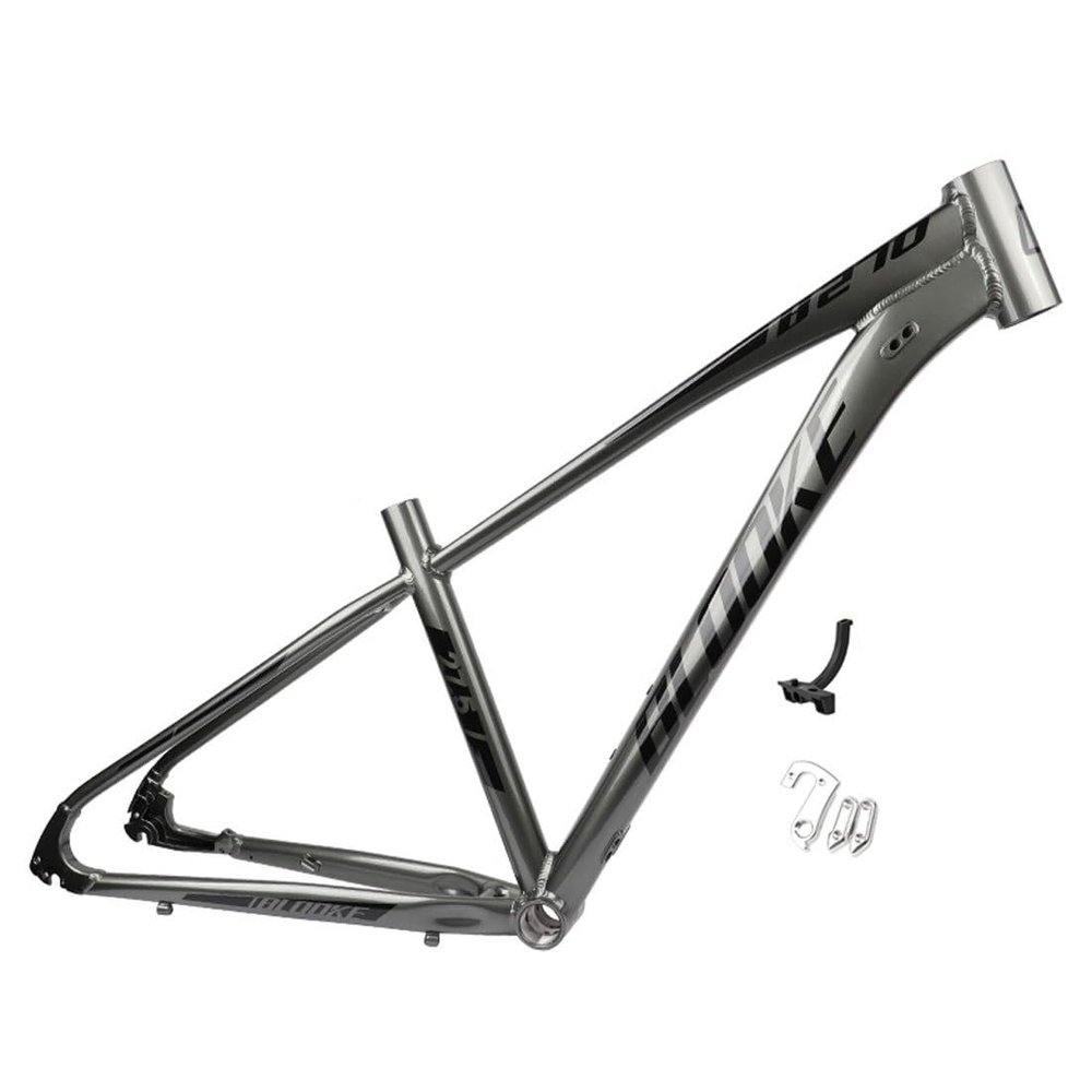 HIMALO Mountain Bike Frame 27.5er Hardtail Bike Frame XC/AM 14.5''/16''/18'' Disc Brake Aluminum Alloy Rigid Frame QR 135mm Routing Internal(Color:Dark Gray,Size:27.5x16'')