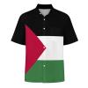 Adugen Origei Hawaiian Shirt Palestine Flag Short Sleeve Shirts Men Print Short Sleeve Shirts Men Plus Size 3XL view 4