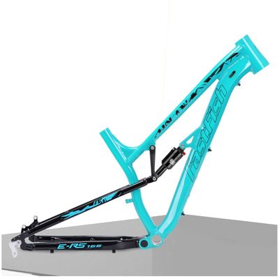HIMALO Mountain Bike Suspension Frame 27.5er Softtail Bike Frame 17'' Aluminium Alloy Disc Brake Frame QR 135mm DH/XC/AM with Rear Shock(Color:Blue)