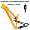 HIMALO Mountain Bike Suspension Frame 27.5er Softtail Bike Frame 17'' Aluminium Alloy Disc Brake Frame QR 135mm DH/XC/AM with Rear Shock(Color:Blue) view 2