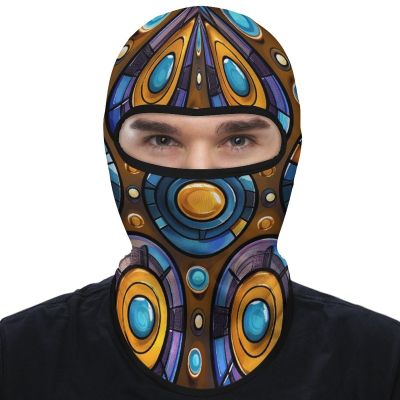 DJUETRUI Balaclava Face Mask for Men Women Tribal Pattern Style Full Mask for Outdoor Sport Cycling Fishing Cap, 1
