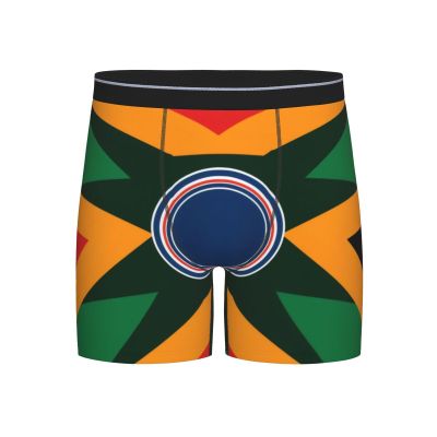 ZLYYXY Men'S Long Leg Boxers Brief Novelty Underwear Comfort Fit Moisture Wicking Breathable South Africa Flag