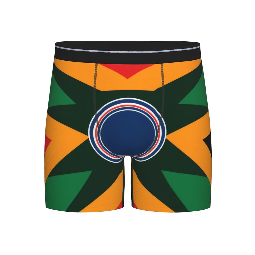 ZLYYXY Men'S Long Leg Boxers Brief Novelty Underwear Comfort Fit Moisture Wicking Breathable South Africa Flag