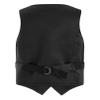 YONGHS Kids Boys Formal Suit Vest Regular Fit V-Neck Single Breasted Wedding Party Dress Waistcoat Black 10 Years view 2