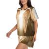 Amazwi Angel Wing Short Sleeve Pajamas Sets For Women Casual Crew Neck Sleepwear Soft Loungewear Tracksuits Outfit view 2