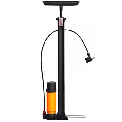 beisup Bike Pump - Bicycle Tire Pump - 160 PSI High Pressure Air Pumps with Presta and Schrader Valve - Floor Inflator for MTB BMX Tires, Balls, Balloons, Inflatables,Black