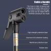 beisup Bike Pump - Bicycle Tire Pump - 160 PSI High Pressure Air Pumps with Presta and Schrader Valve - Floor Inflator for MTB BMX Tires, Balls, Balloons, Inflatables,Black view 3