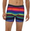 ZLYYXY Men'S Long Leg Boxers Brief Novelty Underwear Comfort Fit Moisture Wicking Breathable Colorful Mexican Stripes view 2