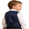 YONGHS Kids Boys Formal Suit Vest Regular Fit V-Neck Single Breasted Wedding Party Dress Waistcoat Navy Blue 10 Years view 4
