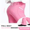FitsT4 Sports Girl's Full Seat Horse Riding Pants Bootcut Riding Tights Kids Equestrian Breeches with Pockets Pink L view 4