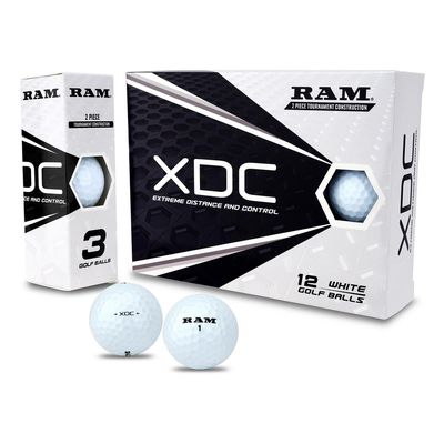 Ram Golf XDC Extreme Distance and Control Golf Balls, White, 144 Pack