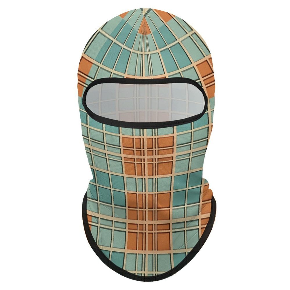Balaclava Face Mask for Men Women Checked Fabric Full Mask for Outdoor Sport Cycling Fishing Cap