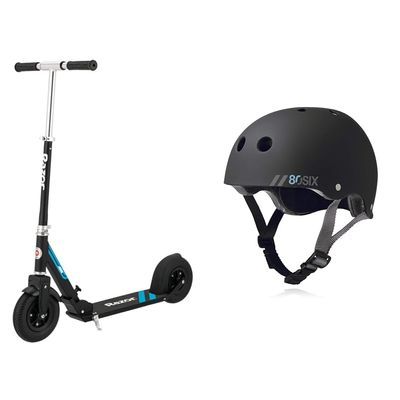 Razor A5 Air Scooter and 80Six Dual Certified Helmet Bundle for Kids Ages 8+