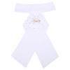 HERCHR Horse Riding Stock Tie, Women Dressage Equestrian Pre Tied Cotton Necktie Collar Women's Ready-Tied Competition Neck Tie Horse Riding Equipment, Easy On/Off, White view 1