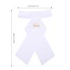 HERCHR Horse Riding Stock Tie, Women Dressage Equestrian Pre Tied Cotton Necktie Collar Women's Ready-Tied Competition Neck Tie Horse Riding Equipment, Easy On/Off, White view 2