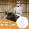 HERCHR Horse Riding Stock Tie, Women Dressage Equestrian Pre Tied Cotton Necktie Collar Women's Ready-Tied Competition Neck Tie Horse Riding Equipment, Easy On/Off, White view 4