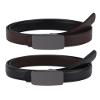 AWAYTR Boys Reversible Belt for Kids - Black and Brown PU Leather Dress Belts for School Uniform Jeans (70cm, Gunmetal-Coffee) view 1