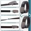 AWAYTR Boys Reversible Belt for Kids - Black and Brown PU Leather Dress Belts for School Uniform Jeans (70cm, Gunmetal-Coffee) view 2