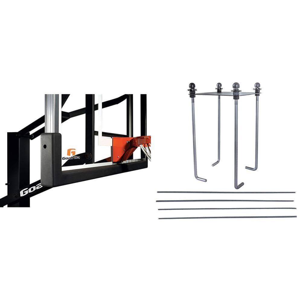 Goalrilla Universal Backboard Padding and 9" Anchor System Bundle for 54", 60", and 72" Basketball Systems