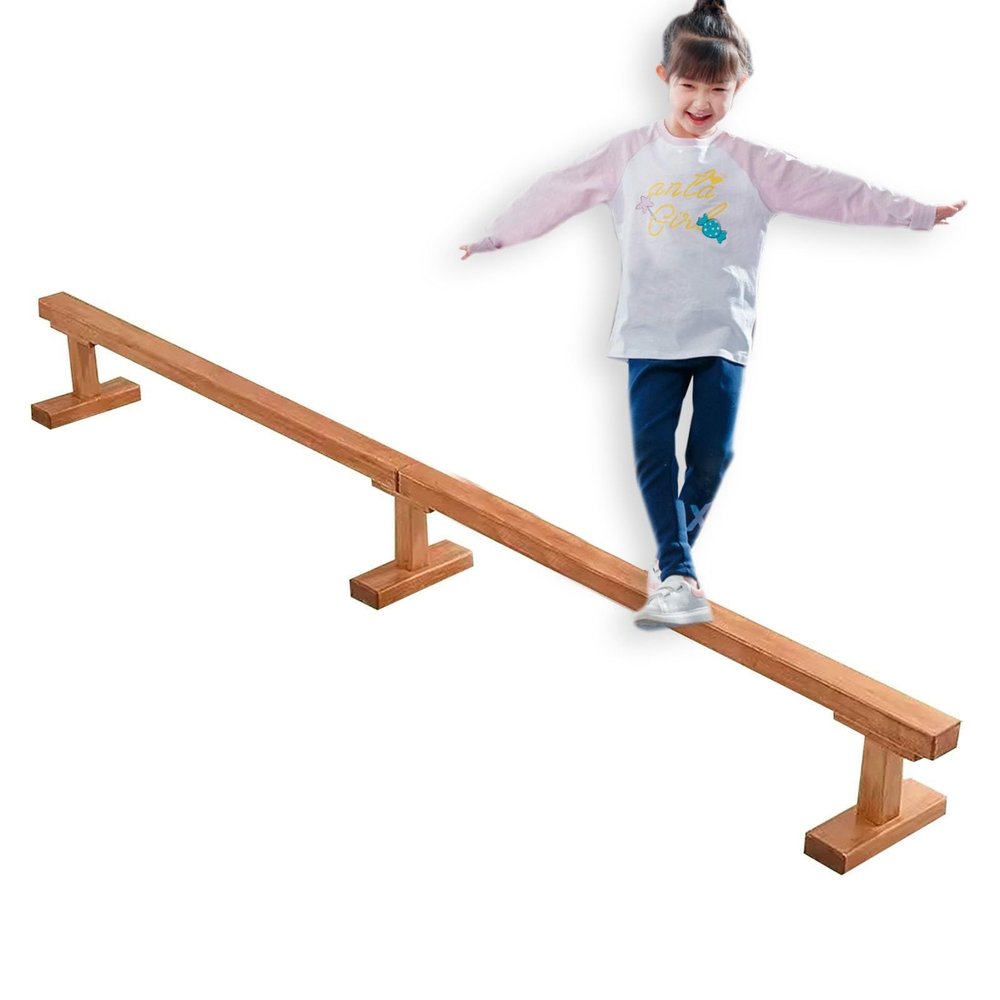Home/ School/ Gym Club Gymnastics Equipment - Professional Balance Beam Floor, 12 Inch High Walking Beams/ Wooden Balance Beam Bar, for All Gymnastics Skills Training(Size:300cm(118.1in) long/8cm(3.1i